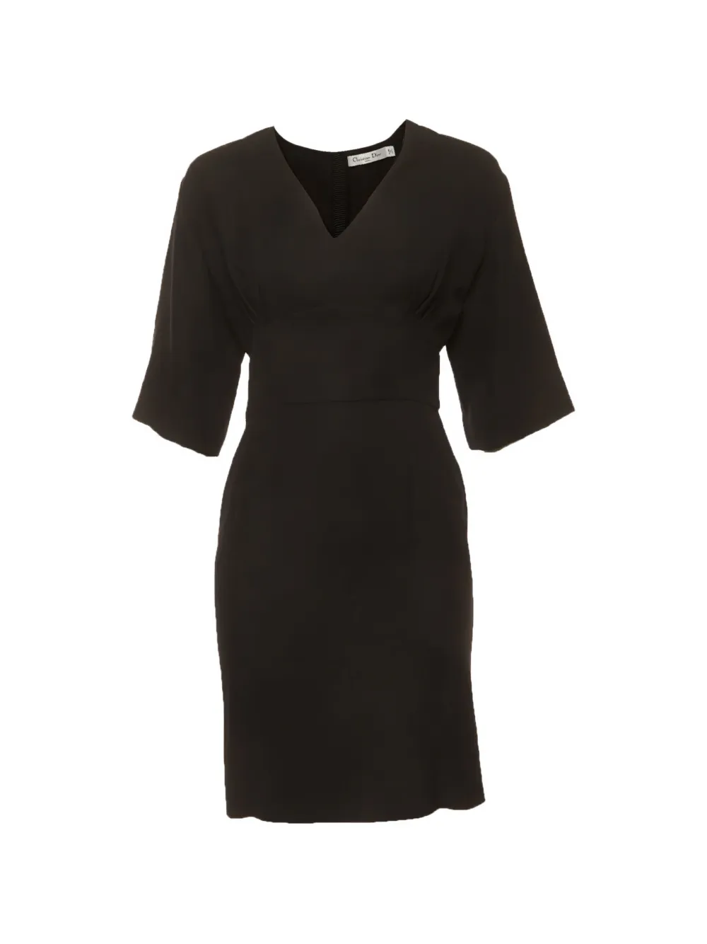 Christian Dior Pre-Owned V-neck crepe mini dress - Nero