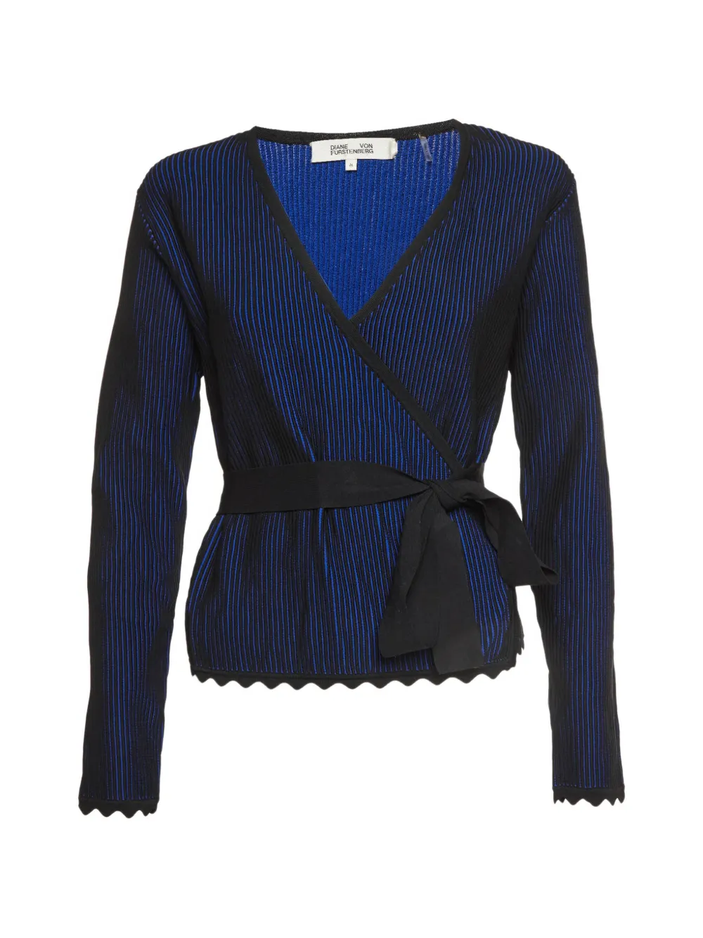 DVF Diane von Furstenberg striped-pattern wrap top - Blau