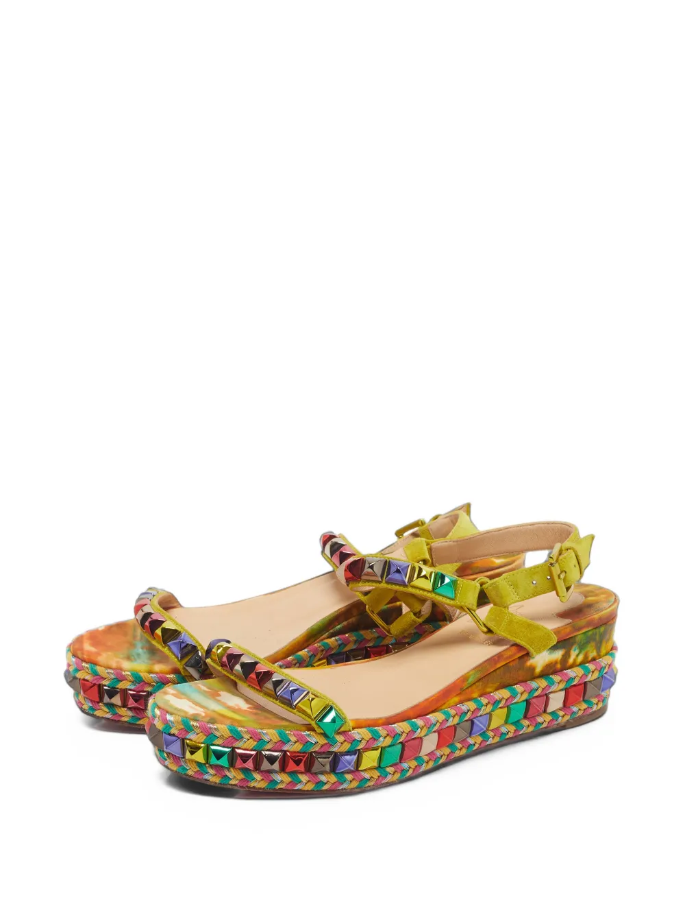 Christian Louboutin Pre-Owned Cataclou wedge sandals - Gelb
