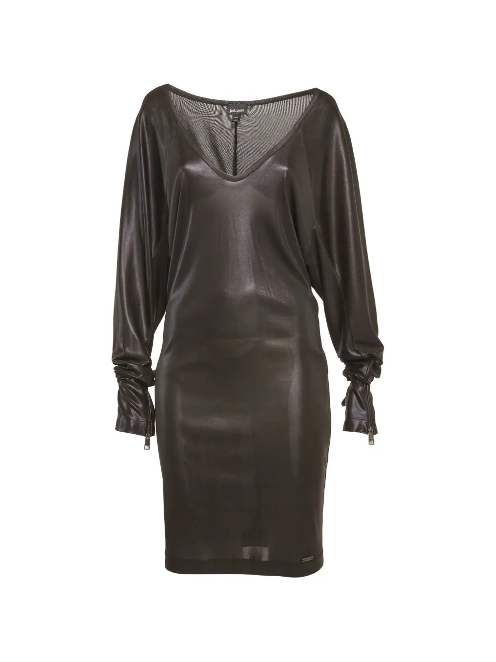 Just Cavalli Vintage zip-cuff mini dress - Nero