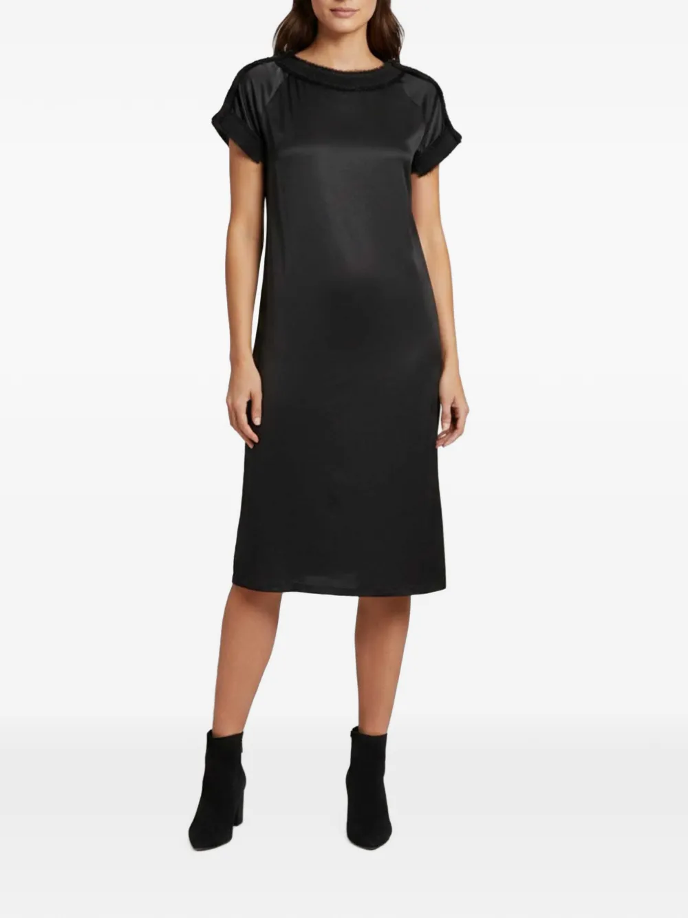 Bottega Veneta Pre-Owned short-sleeve midi dress - Nero