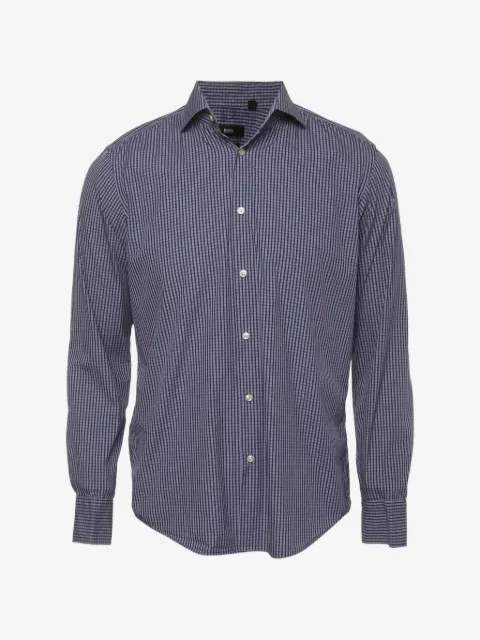 BOSS camisa con cuadros estampados