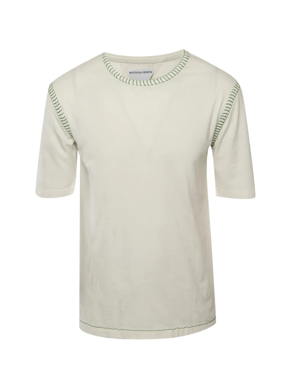 Bottega Veneta Pre-Owned overlock-stitch short-sleeve T-shirt - Bianco