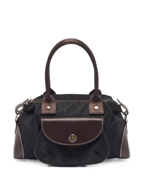 Lancel contrast-stitching tote bag