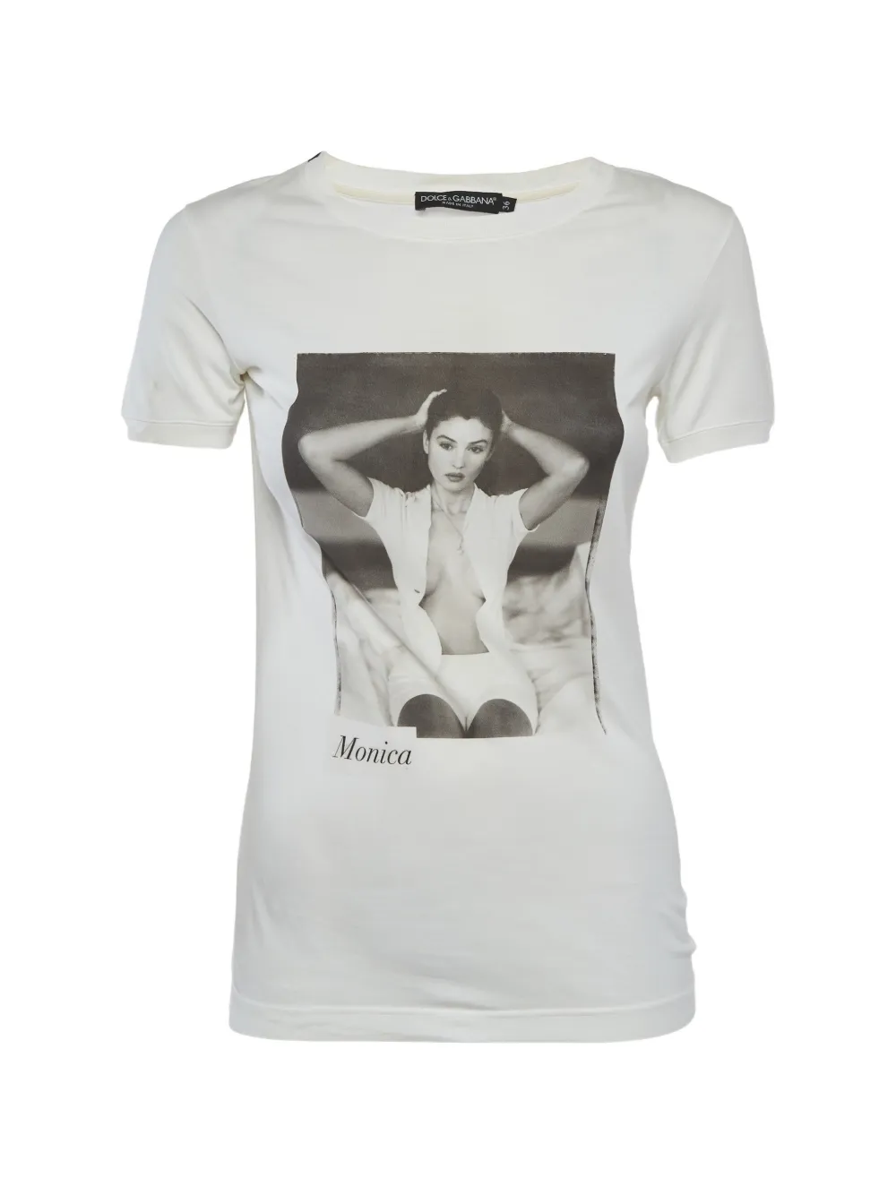 Dolce & Gabbana Pre-Owned Monica Bellucci-print T-shirt - Bianco