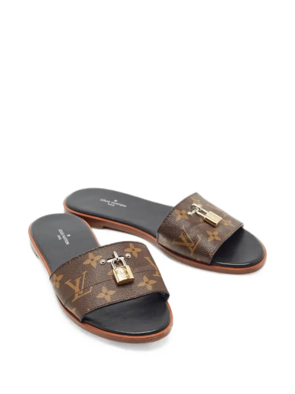 Louis Vuitton Brown Monogram Slide Sandals LOU1200436_1_enlarged.jpg?auto  main image 4