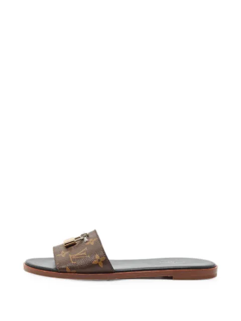Louis Vuitton Pre-Owned Lock It Monogram sandaler i kanvas