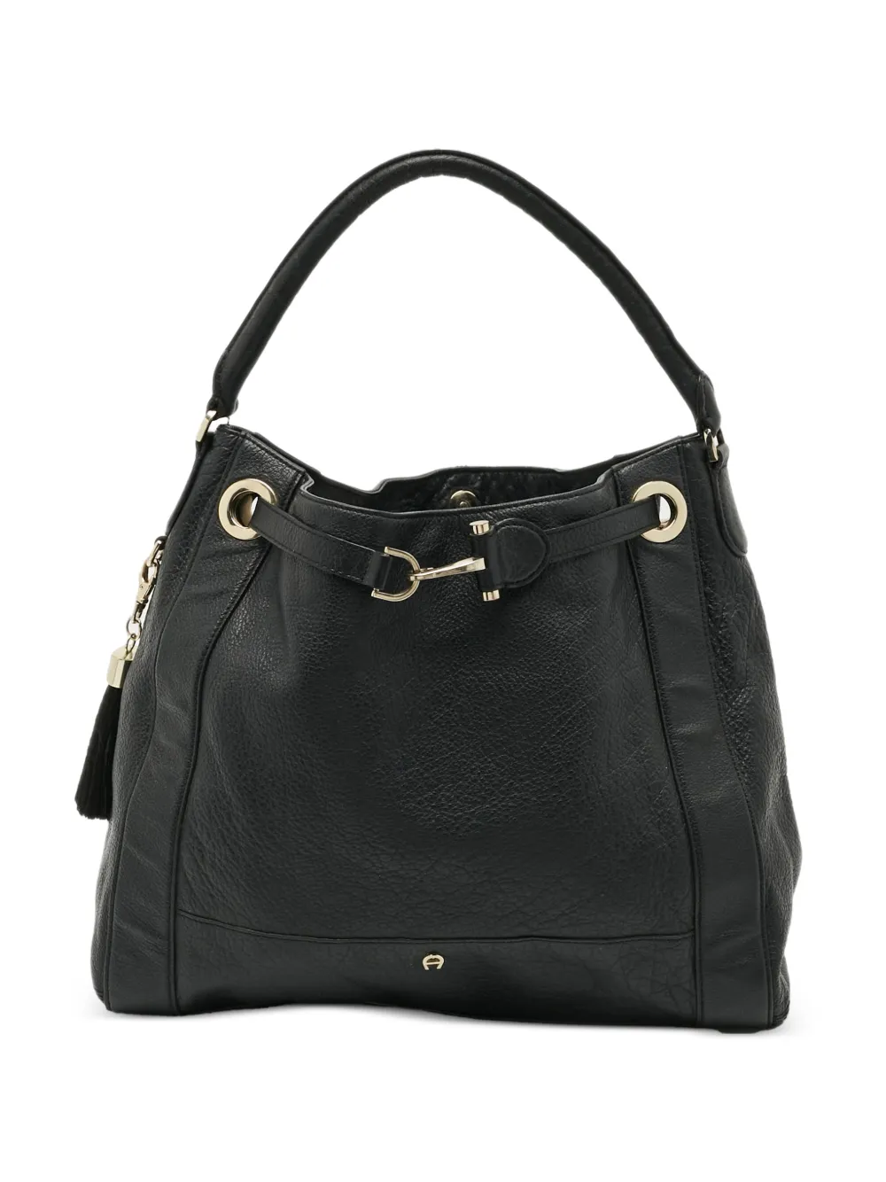 Aigner Vintage Cavallina leather shoulder bag - Nero