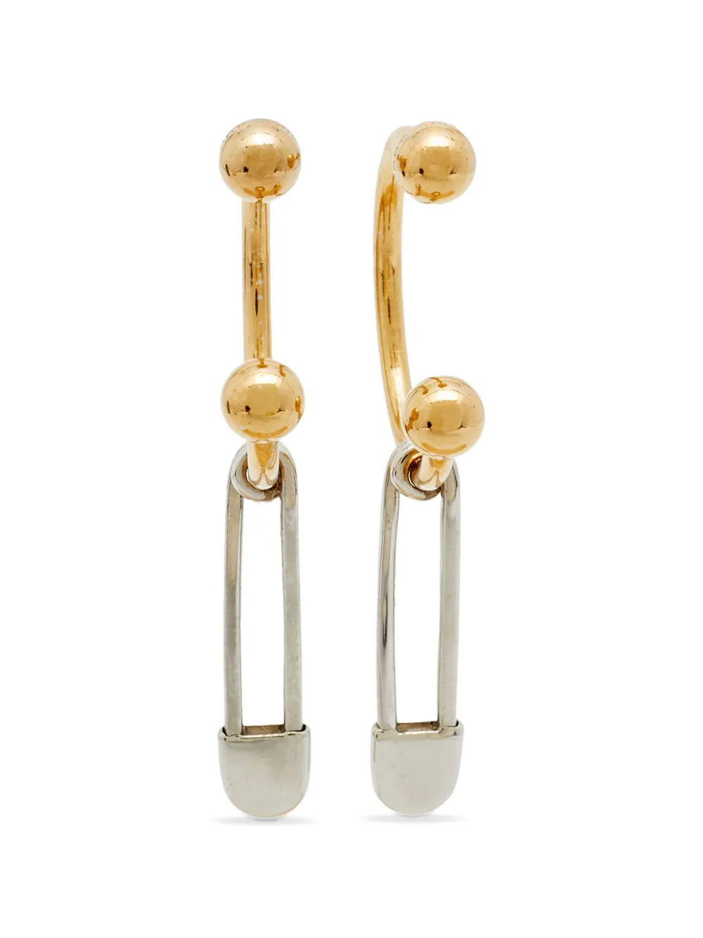 Burberry Pre-owned Kilt Pin Hoop Earrings in Gold, view 2
