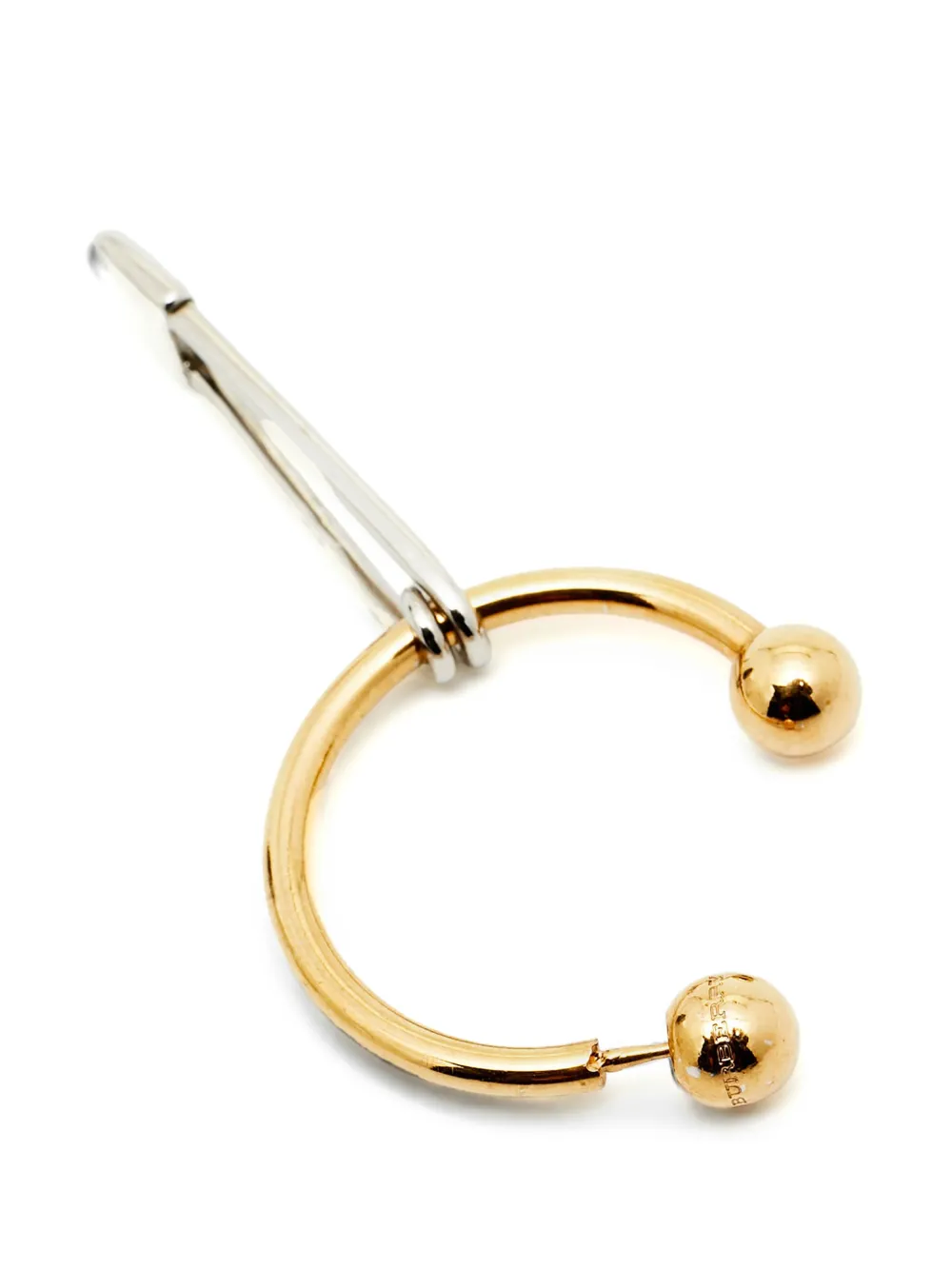 Burberry Pre-owned Kilt Pin Hoop Earrings in Gold, view 4