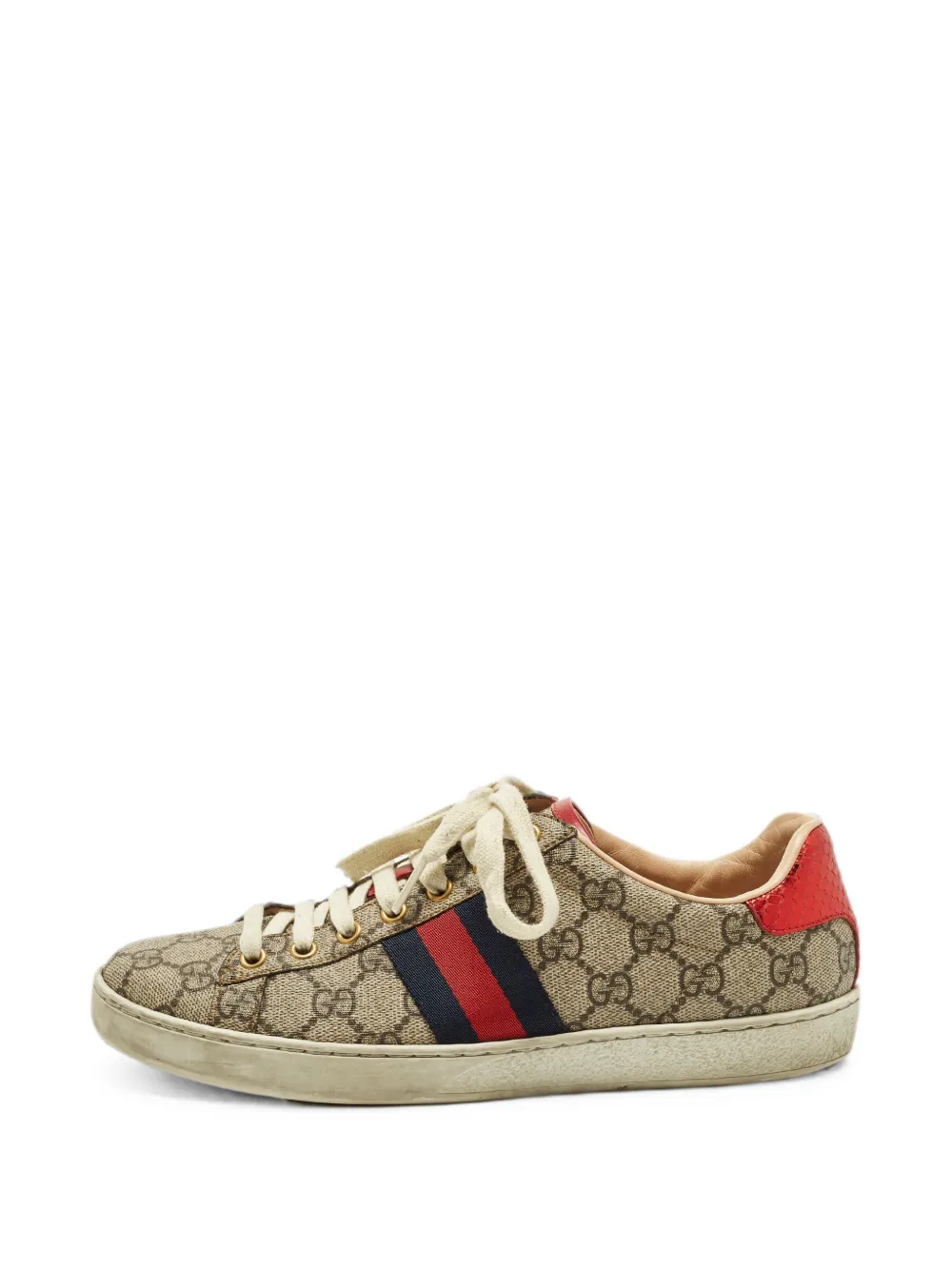 Gucci Pre-Owned Ace Web sneakers - Nude