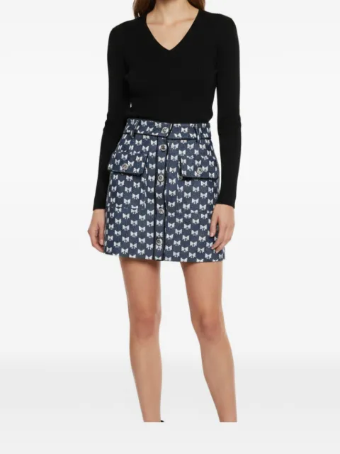 Maje falda midi con moños estampados