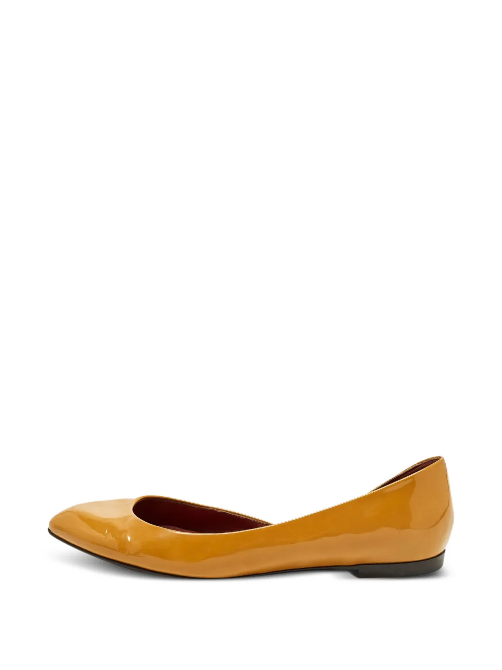 Bottega Veneta Pre-Owned patent leather ballet flats - Marrone