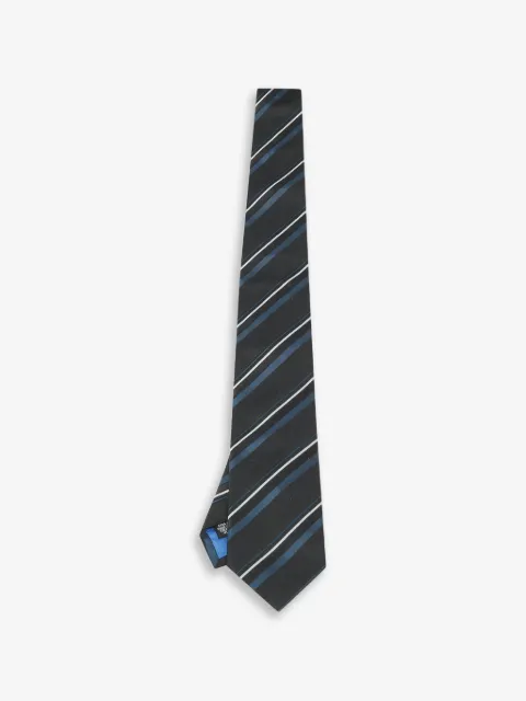 BOSS diagonal-stripe silk tie