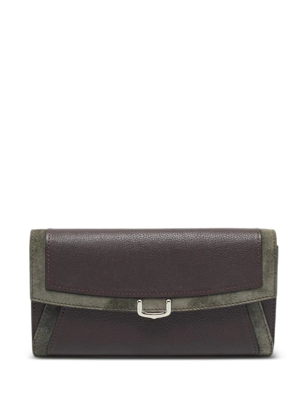 Cartier C De Cartier leather and suede continental wallet - Marrone