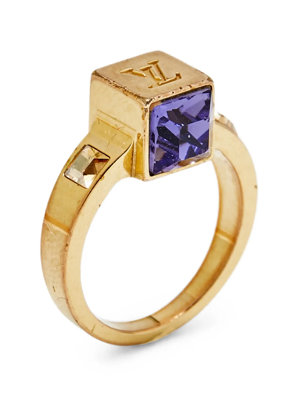 Louis Vuitton Pre-Owned Gamble crystal ring - Oro