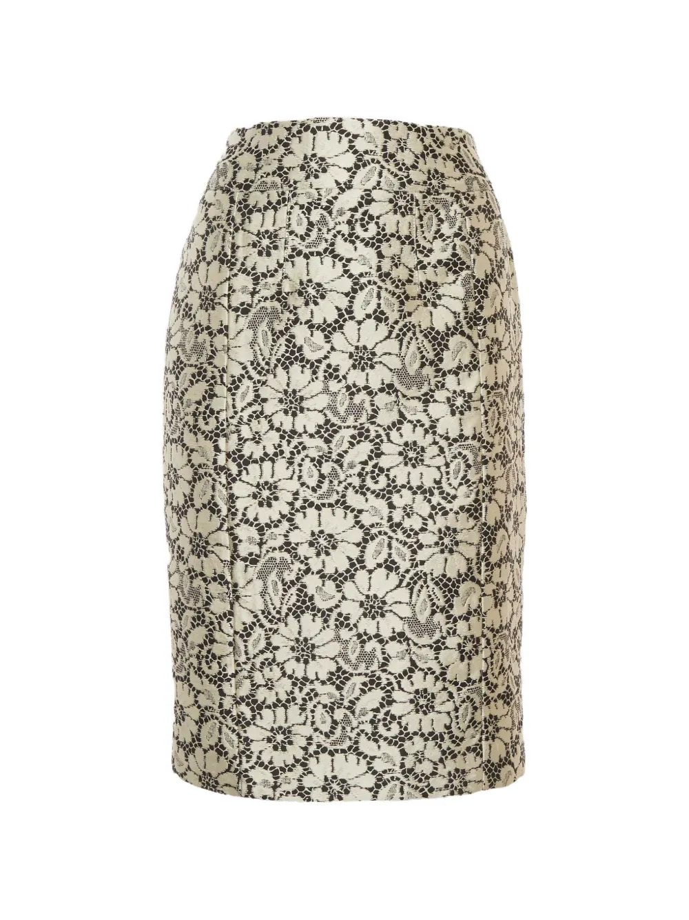Burberry Pre-Owned brocade-lace pencil midi skirt - Toni neutri