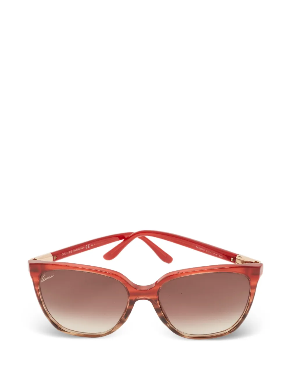Gucci Pre-Owned Occhiali da sole squadrati - Rosso
