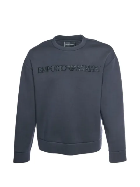 Emporio Armani Pre-Owned logo-embroidered sweatshirt