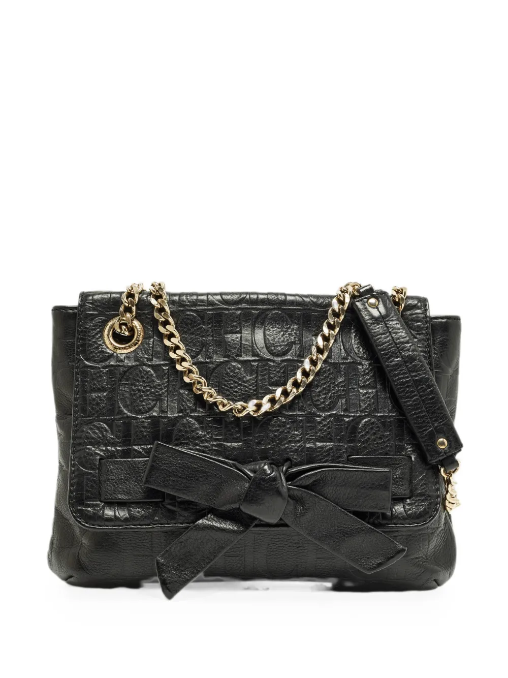 Carolina Herrera Vintage Audrey bow-detail shoulder bag - Nero