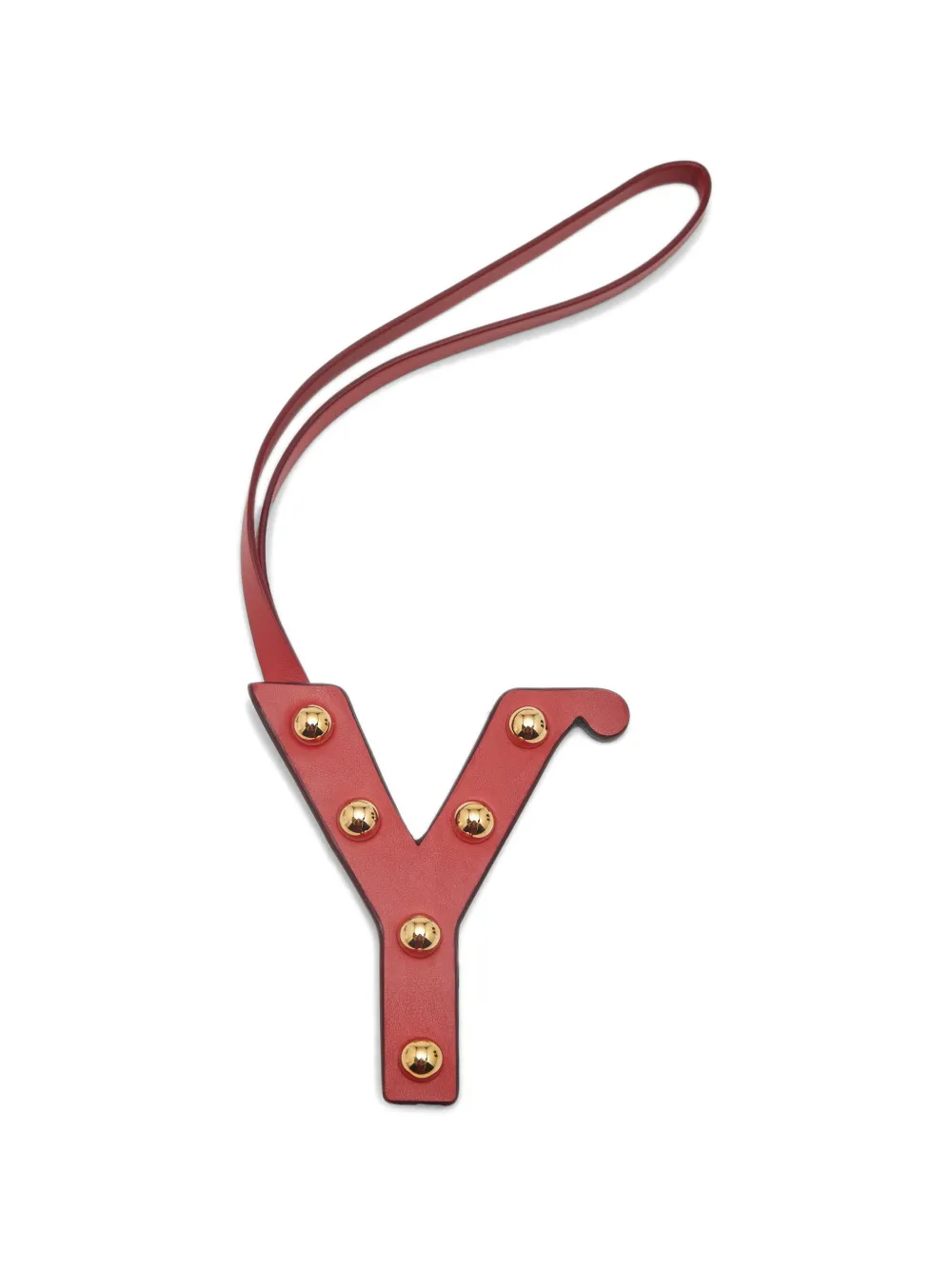 Burberry Pre-Owned Alphabet Y studded bag charm - Rosso