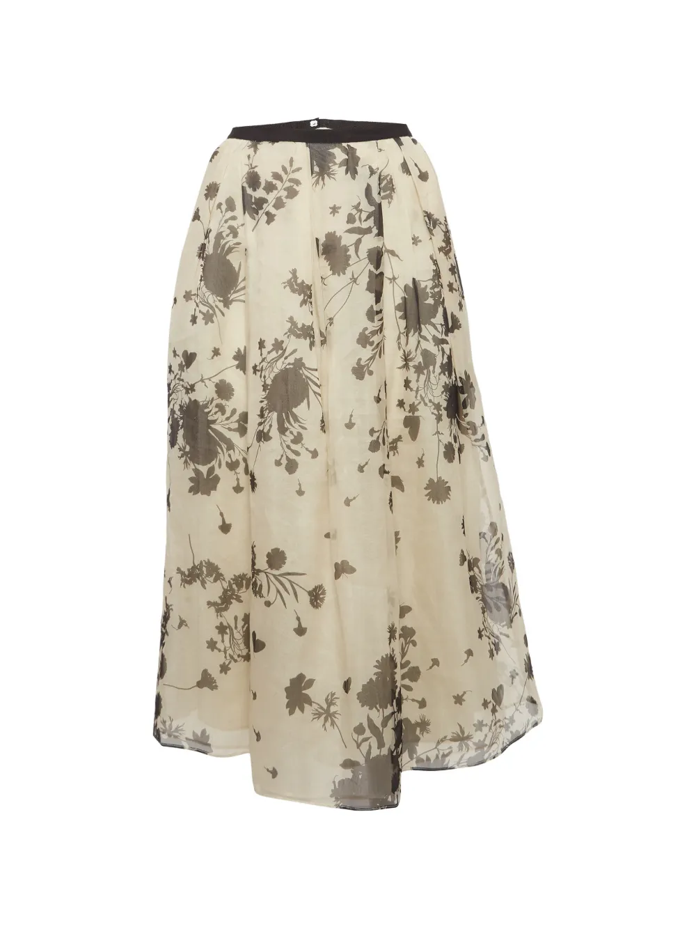 Max Mara printed organza midi skirt - Toni neutri