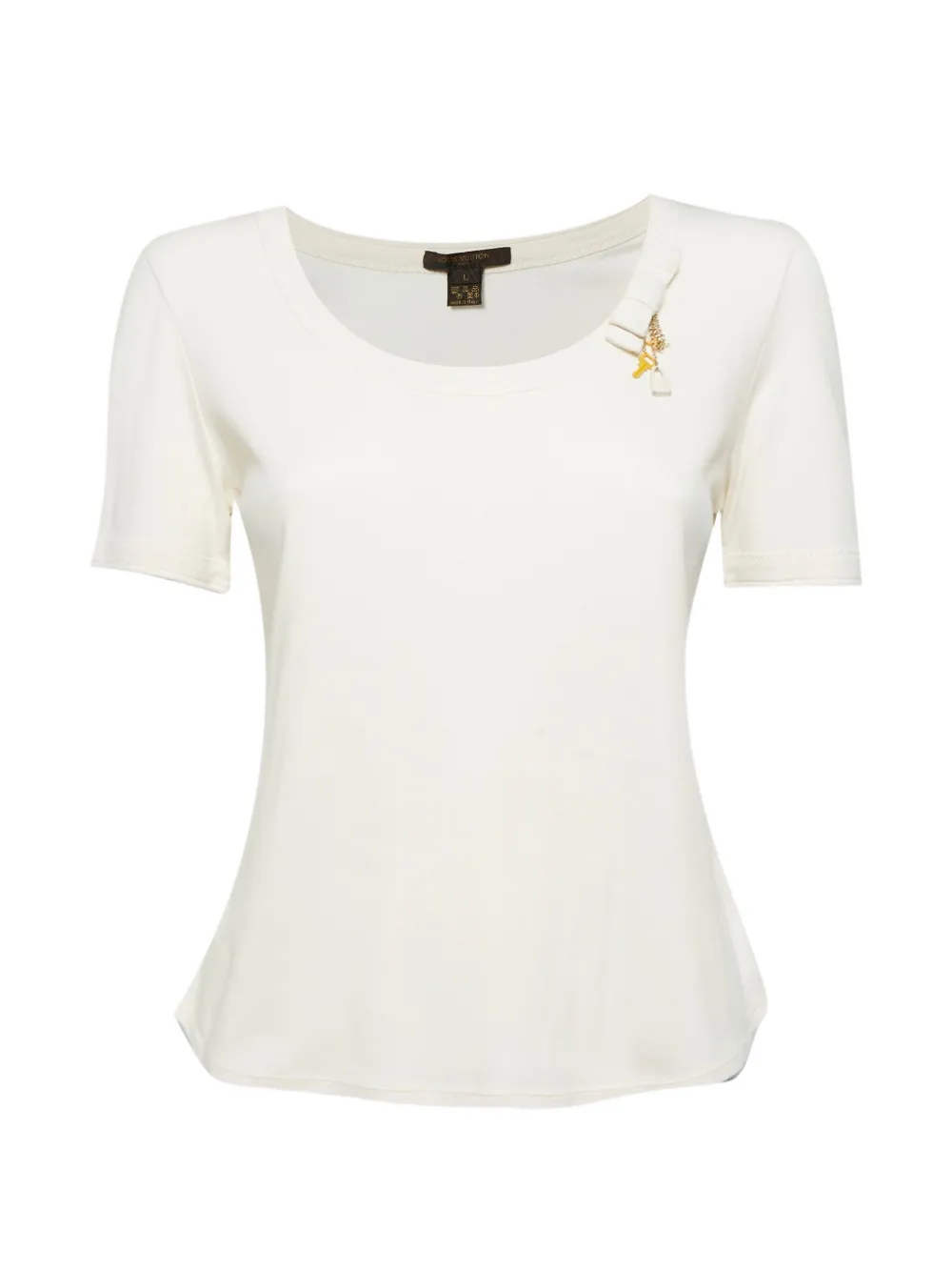 Louis Vuitton Pre-Owned T-shirt con dettaglio lucchetto - Bianco