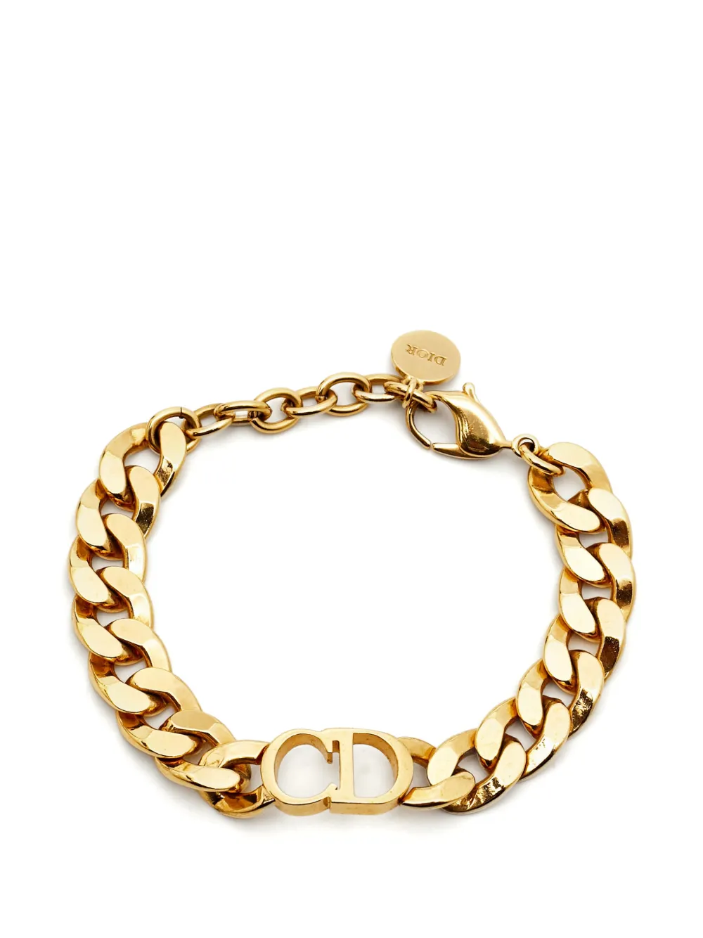 Christian Dior Pre-Owned 30 Montaigne curb chain bracelet - Oro