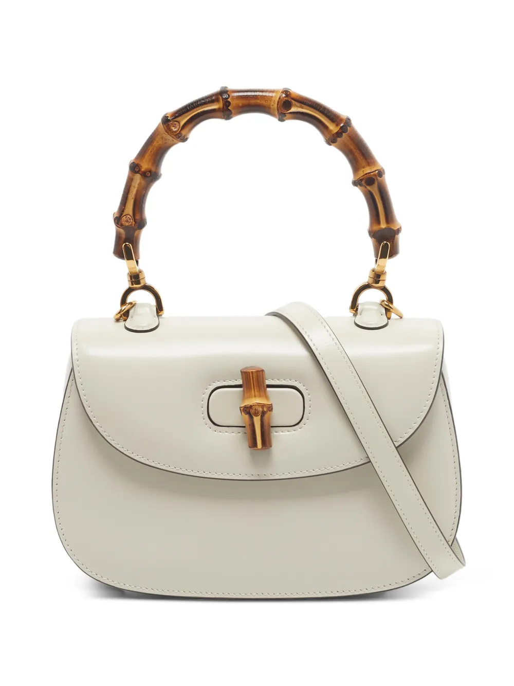 Gucci Pre-Owned small Bamboo 1947 tote bag - Bianco
