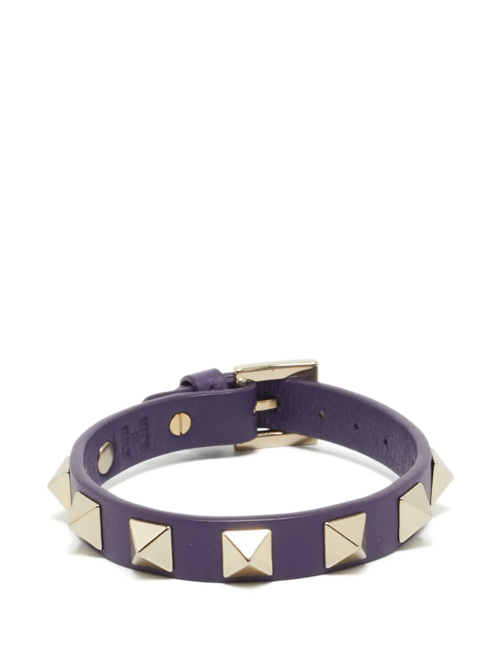 Valentino Garavani Pre-Owned Bracciale Rockstud in pelle - Viola