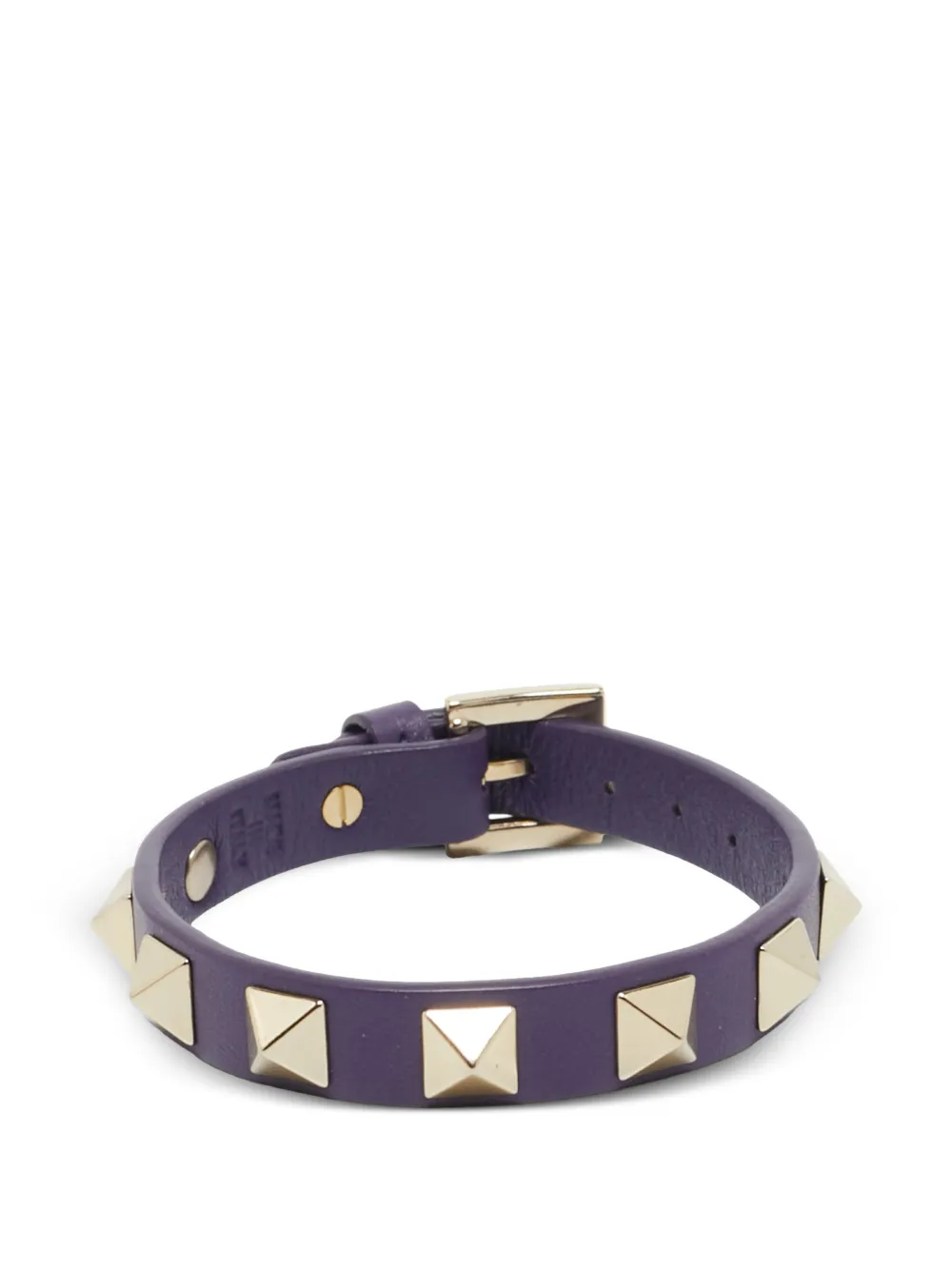 Valentino Garavani Pre-Owned Bracciale Rockstud in pelle - Viola