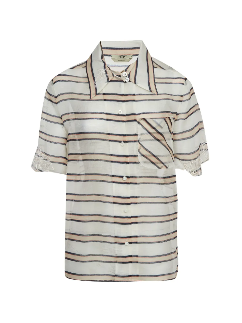 Fendi Pre-Owned Camicia a righe - Bianco