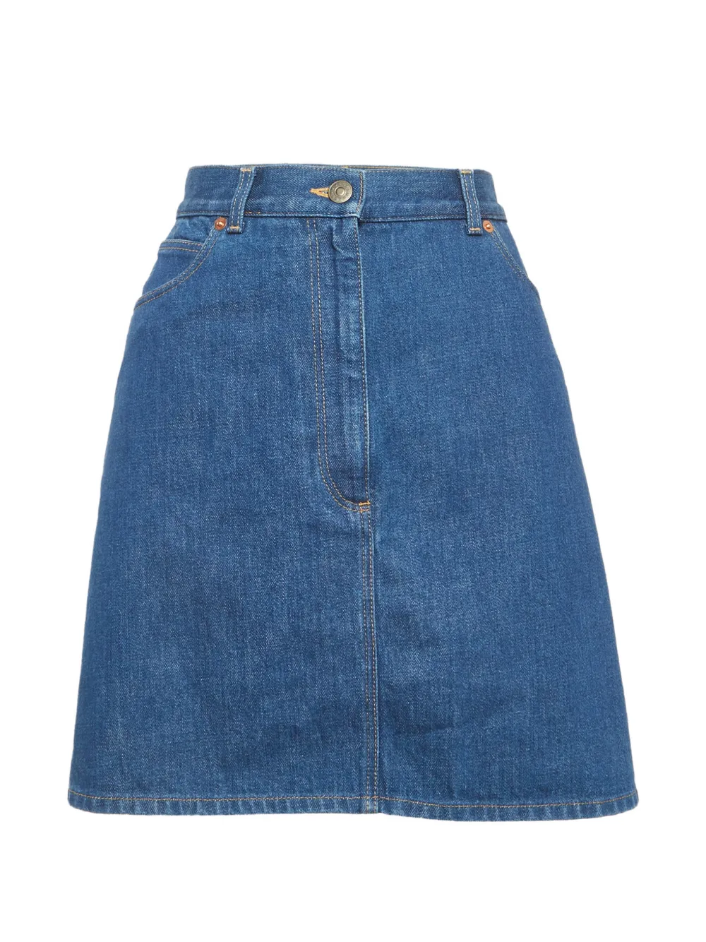Gucci Pre-Owned five-pocket denim skirt - Blu