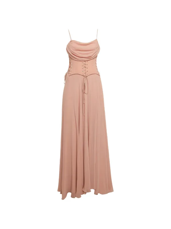 424 Corset Maxi Dress | Pink