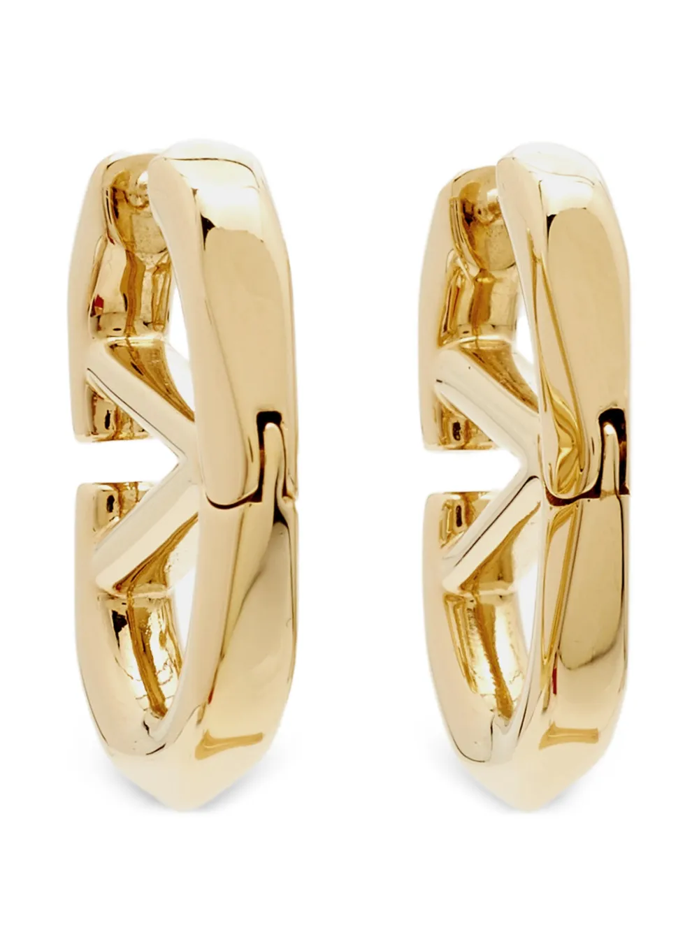 Valentino Garavani Pre-Owned VLogo hoop earrings - Oro