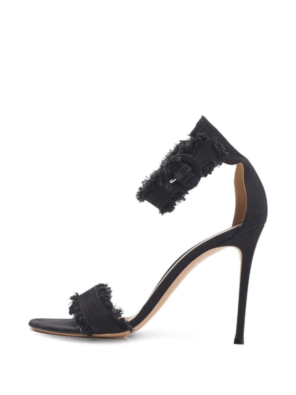 Gianvito Rossi Lola denm heeled sandals - Black
