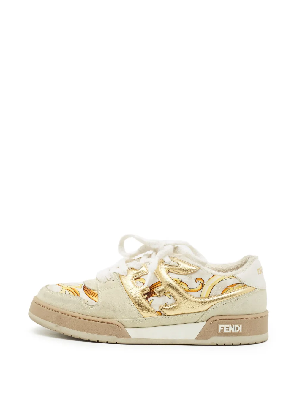 Fendi Pre-Owned x Versace Fendace low-top sneakers - Nude