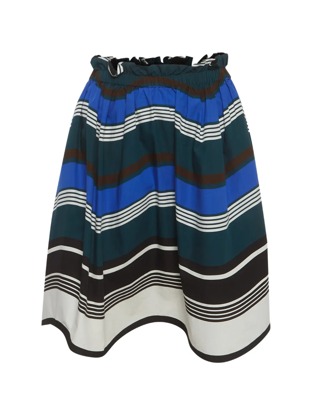 Fendi Pre-Owned striped cotton midi skirt - Verde