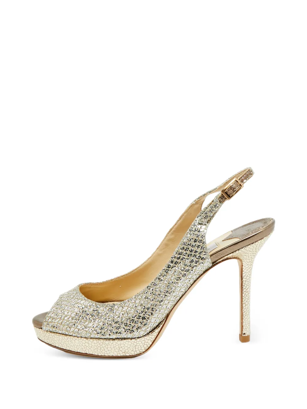 Jimmy Choo Pre-Owned Nova peep-toe heeled pumps - Gold