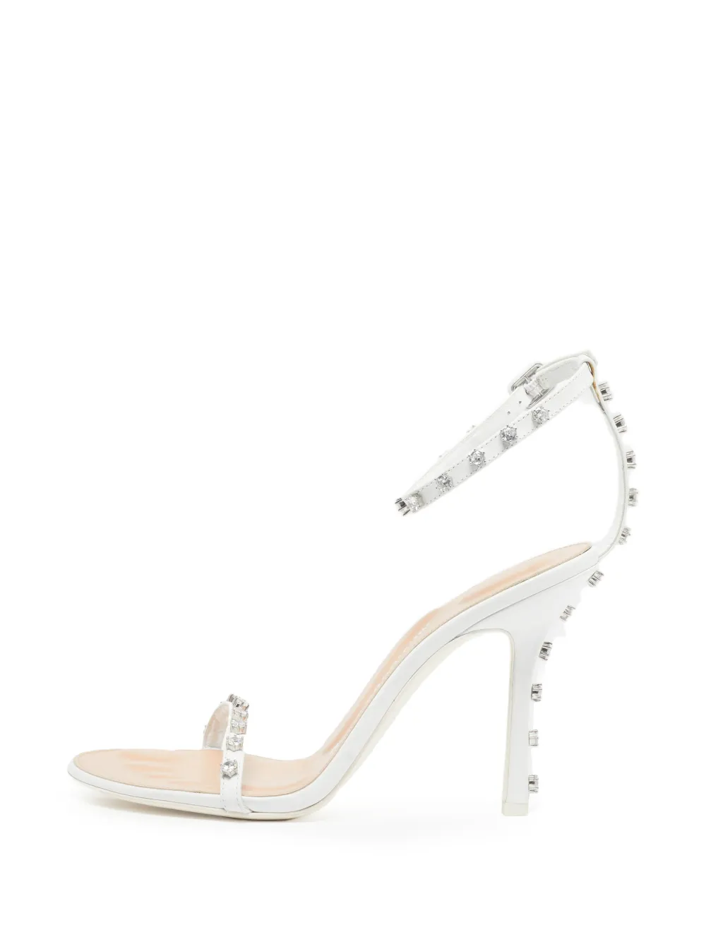 Pre-Owned Alexander Wang Nicki Sandalen mit Kristallen - Weiß