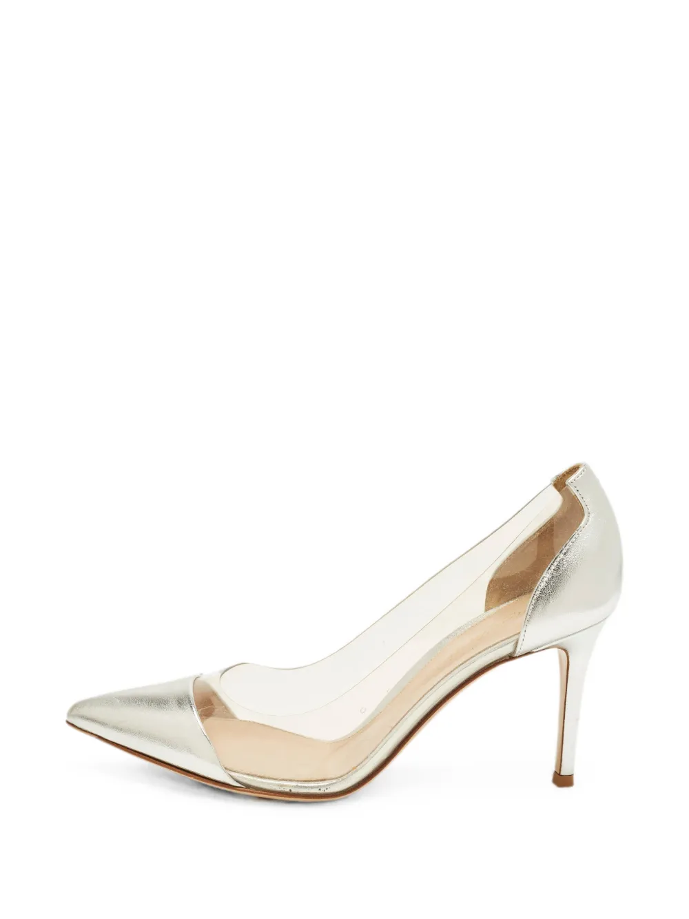 Gianvito Rossi Plexi Pumps mit spitzer Kappe - Silber