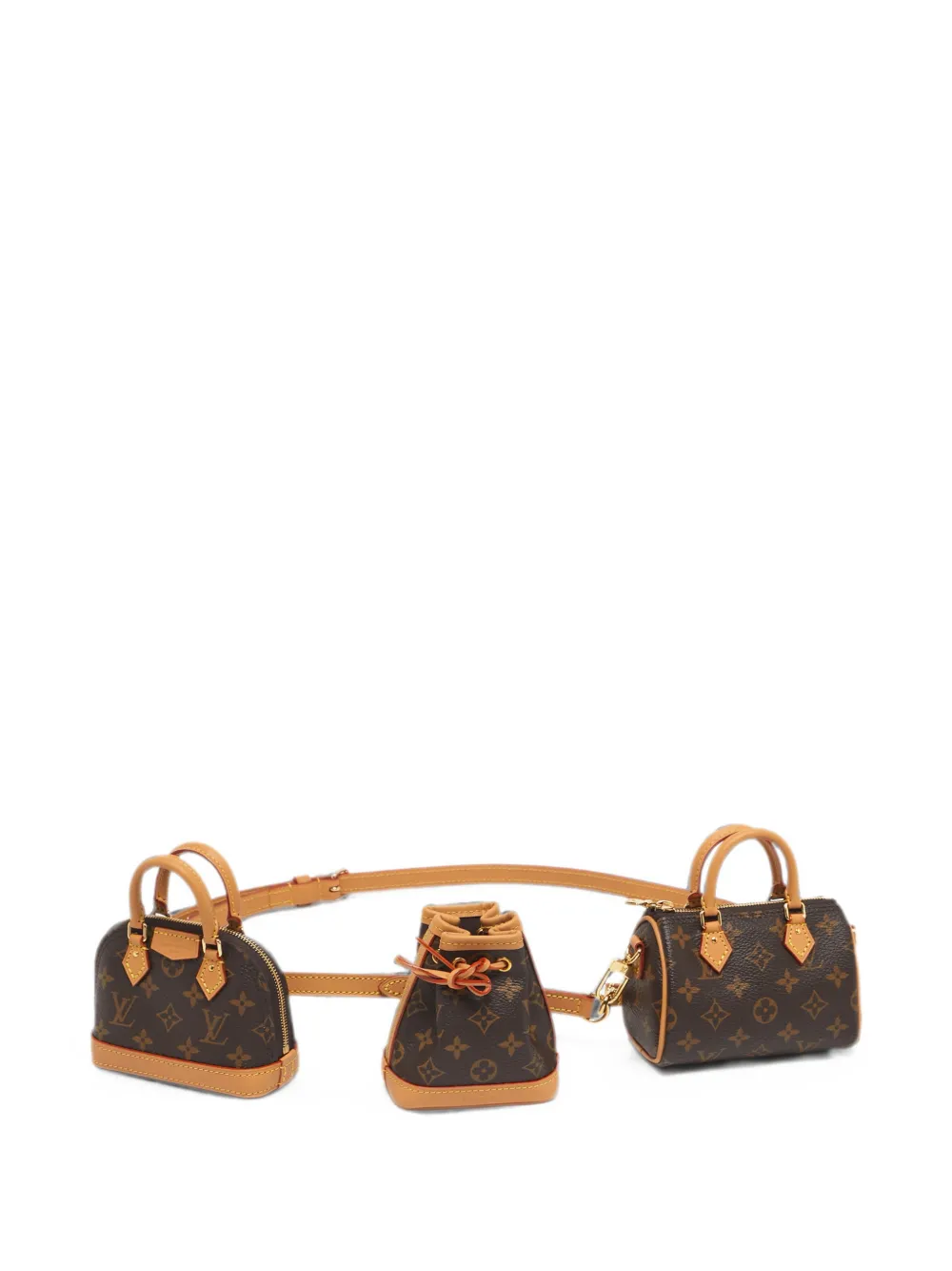 Louis Vuitton Pre-Owned mini Trio Icones Monogram canvas cross body bag - Marrone