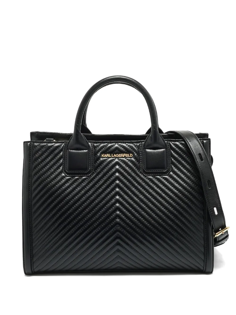 Karl Lagerfeld Klassik chevron tote bag - Nero