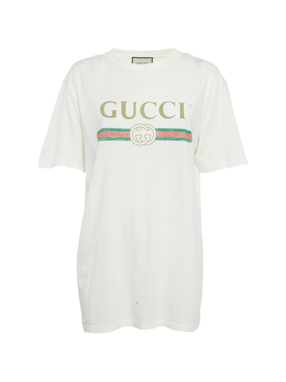 Gucci Pre-Owned T-shirt con effetto vissuto e logo - Toni neutri