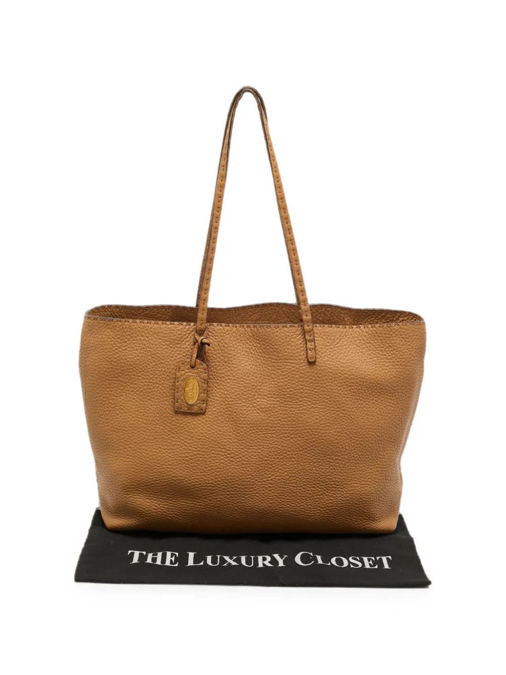 Fendi Pre-Owned 2010 Roll Selleria leren shopper Beige