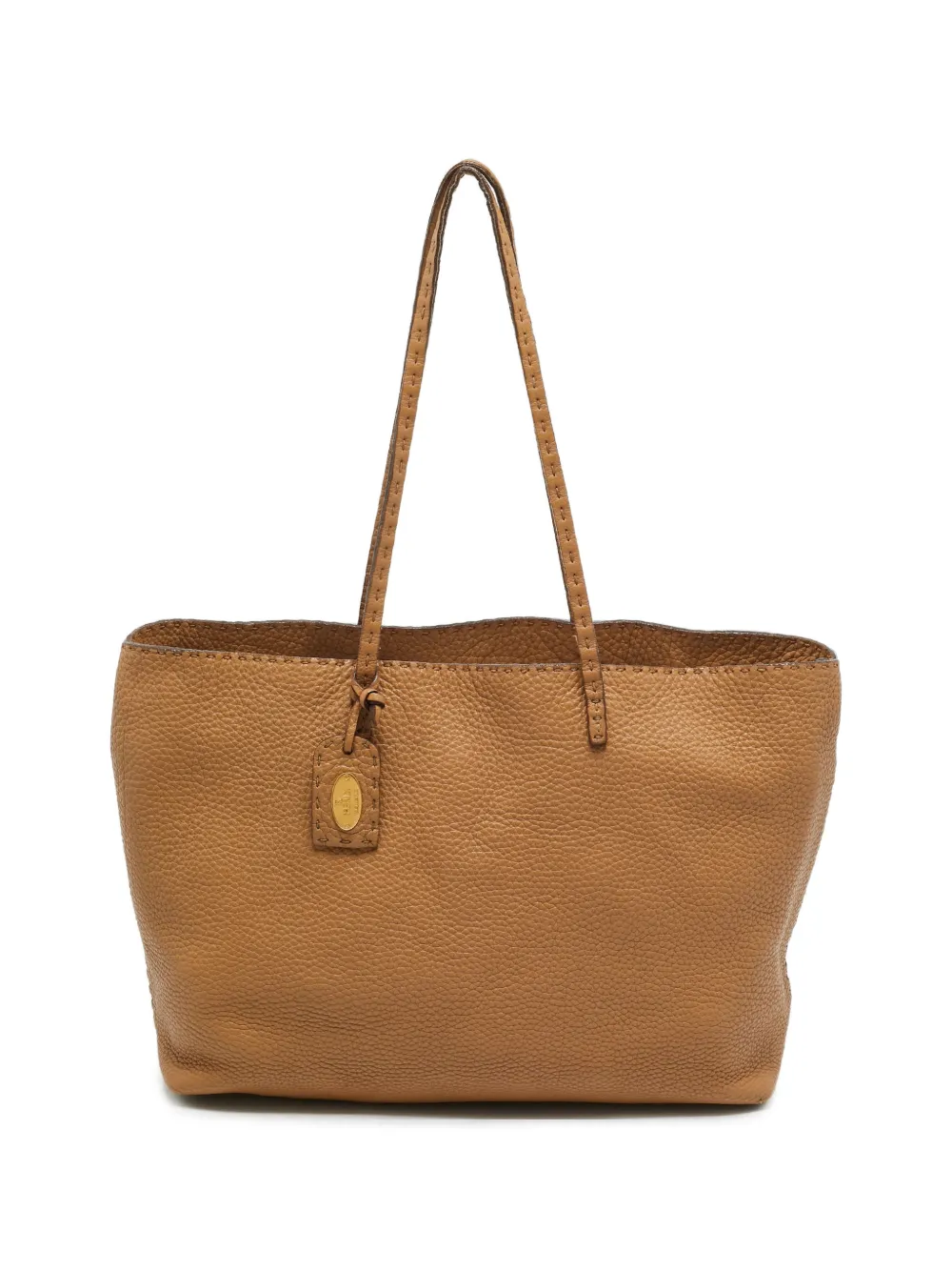 Fendi Pre-Owned 2010 Roll Selleria leather tote bag - Toni neutri
