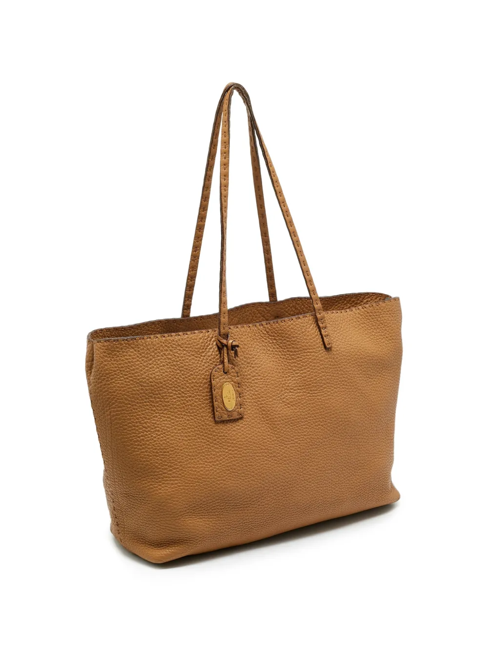 Fendi Pre-Owned 2010 Roll Selleria leren shopper Beige