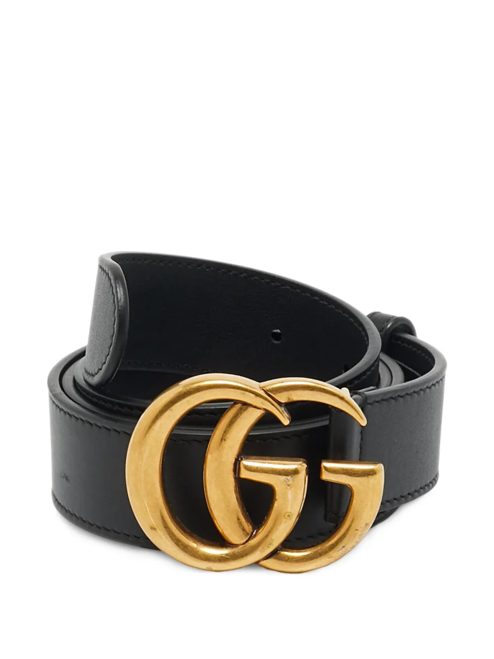 Gucci Pre-Owned Cintura con fibbia GG Marmont - Nero