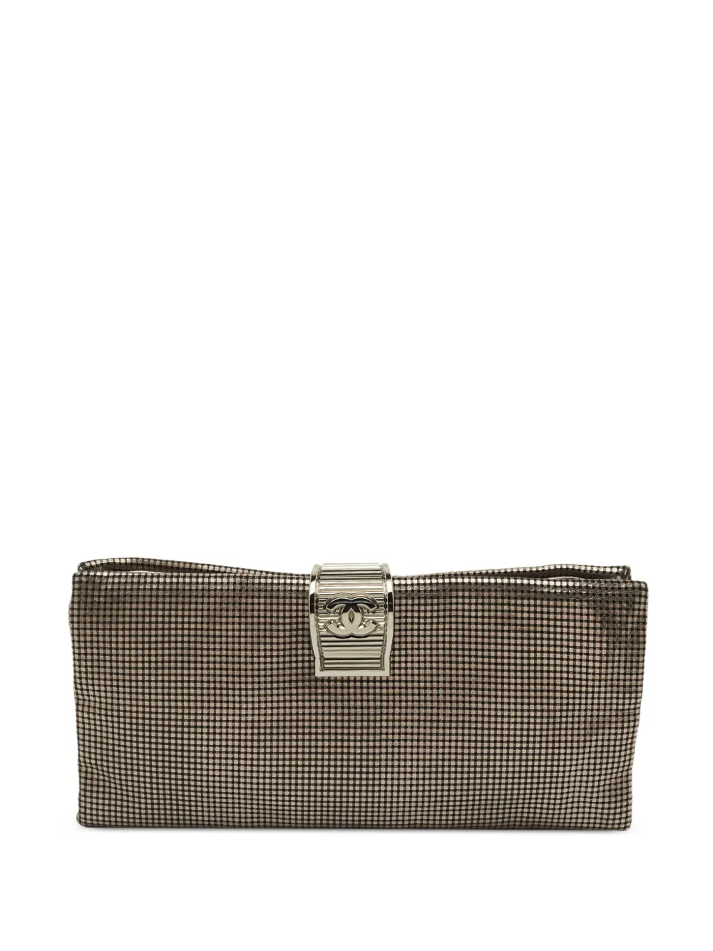 CHANEL Pre-Owned CC chainmail clutch bag - Gold