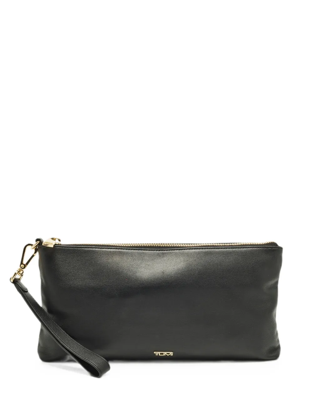 Pre-owned Tumi Savannah Leather Clutch Bag In Black